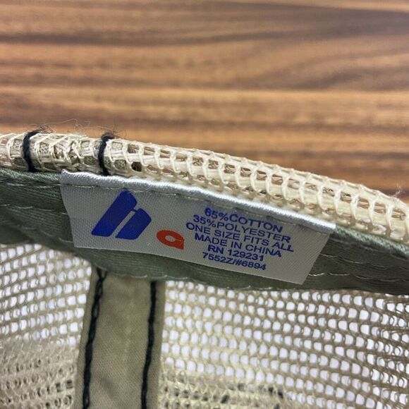 Vintage Minnesota Home State Apparel Beige Black Logo Baseball Cap Hat OSFA - Picture 9 of 9